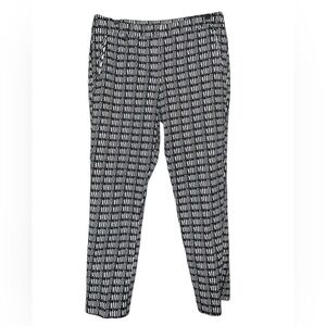 Adrianna Papell Black And White Patterned‎ Tapered Dress Pants Size 8